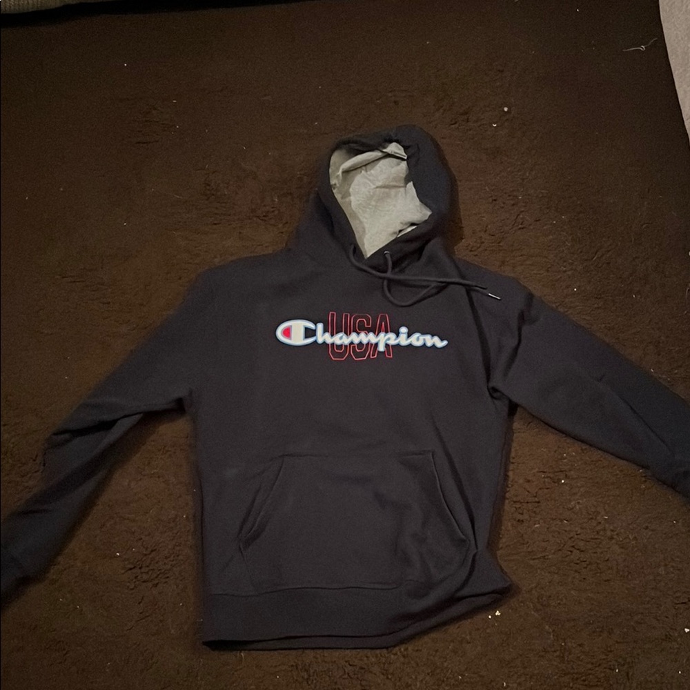 Champion Dark Blue Hoodie with Logo